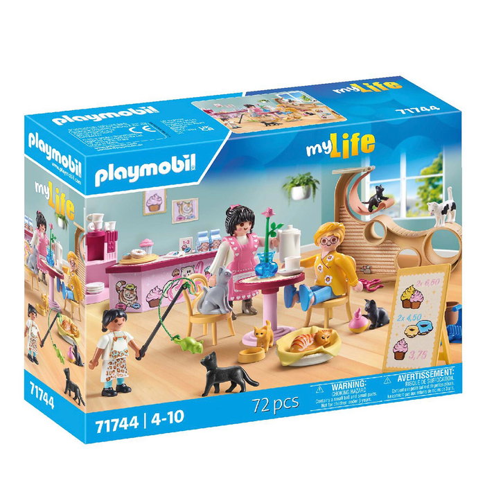 Playmobil My Life Cafétéria pour chats avec 6 chats et 3 personnages