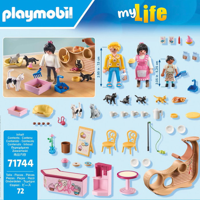 Playmobil My Life Cafétéria pour chats avec 6 chats et 3 personnages