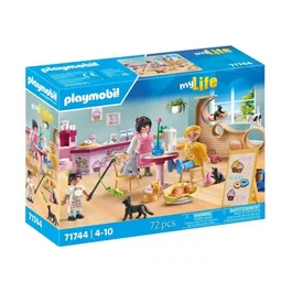 Playmobil 71744 Bar à chats avec 6 chats et 3 personnages, My Life, 72 pièces, à partir de 4 ans