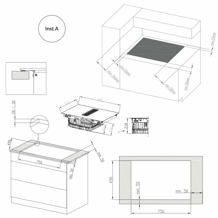 Plaque à induction avec extracteur intégré Cecotec Bolero Squad IH 4800 TotalFlex80 7400 W Plaque à induction avec extracteur intégré Cecotec Bolero Squad IH 4800 TotalFlex80 7400 W