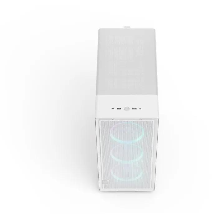 Fractal Design FD-C-EPO1A-05 Boîtier PC Blanc ATX avec Verre Trempé, Éclairage RGB et 3 Ventilateurs - Compatible Cartes Graphiques 372 mm