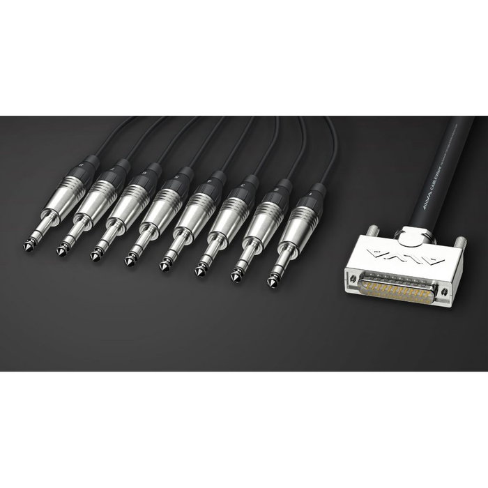 ALVA Ai25-8Tpro2 Câble analogique D-Sub25 mâle vers 8 TRS stéréo 2 mètres, pour interfaces audio ALVA Ai25-8Tpro2 Câble analogique D-Sub25 mâle vers 8 TRS stéréo 2 mètres, pour interfaces audio