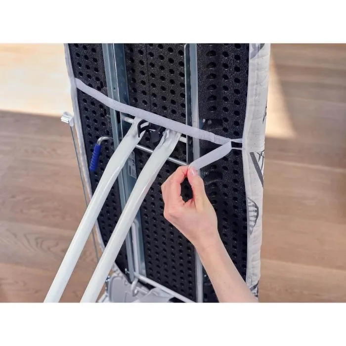 Leifheit 71613 - Housse de table à repasser Perfect Steam taille M (125x40 cm), housse perméable pour centrale vapeur, rembourrage molleton 4 mm, bande élastique et clip de serrage