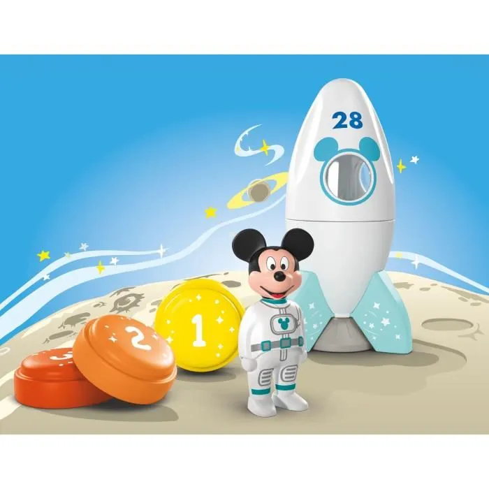 Playmobil 71771 Jouet Disney Mickey Astronaute avec Fusée - Set de 5 Pièces en Plastique Biosourcé - Pour Enfants dès 18 Mois Playmobil 71771 Jouet Disney Mickey Astronaute avec Fusée - Set de 5 Pièces en Plastique Biosourcé - Pour Enfants dès 18 Mois