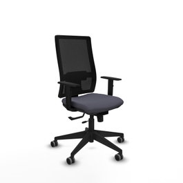 Piqueras y Crespo Chaise de Bureau Horna Gris foncé et Noir