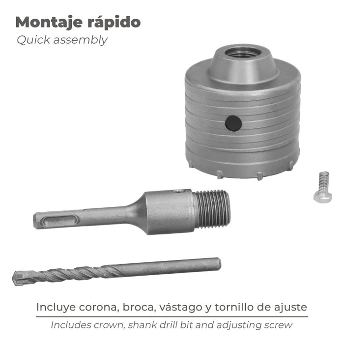 WOLFPACK LINEA PROFESIONAL Corona SDS Hormigón 75 mm. WOLFPACK LINEA PROFESIONAL Corona SDS Hormigón 75 mm.