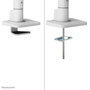 Neomounts DS75S-950WH2 Support de Bureau à Double Écran avec Vérin à Gaz - Compatible VESA 75x75/100x100 mm - 2 Écrans jusqu'à 32" - Réglage Hauteur, Inclinaison, Rotation - Blanc