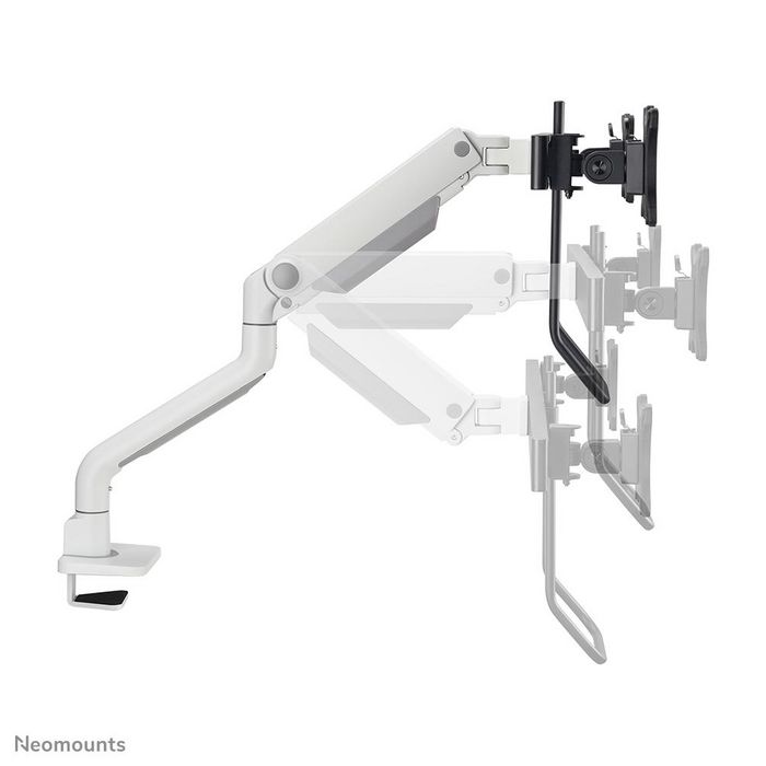 Neomounts DS75S-950WH2 Support de Bureau à Double Écran avec Vérin à Gaz - Compatible VESA 75x75/100x100 mm - 2 Écrans jusqu'à 32" - Réglage Hauteur, Inclinaison, Rotation - Blanc