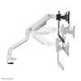 Neomounts DS75S-950WH2 Support de Bureau à Double Écran avec Vérin à Gaz - Compatible VESA 75x75/100x100 mm - 2 Écrans jusqu'à 32" - Réglage Hauteur, Inclinaison, Rotation - Blanc