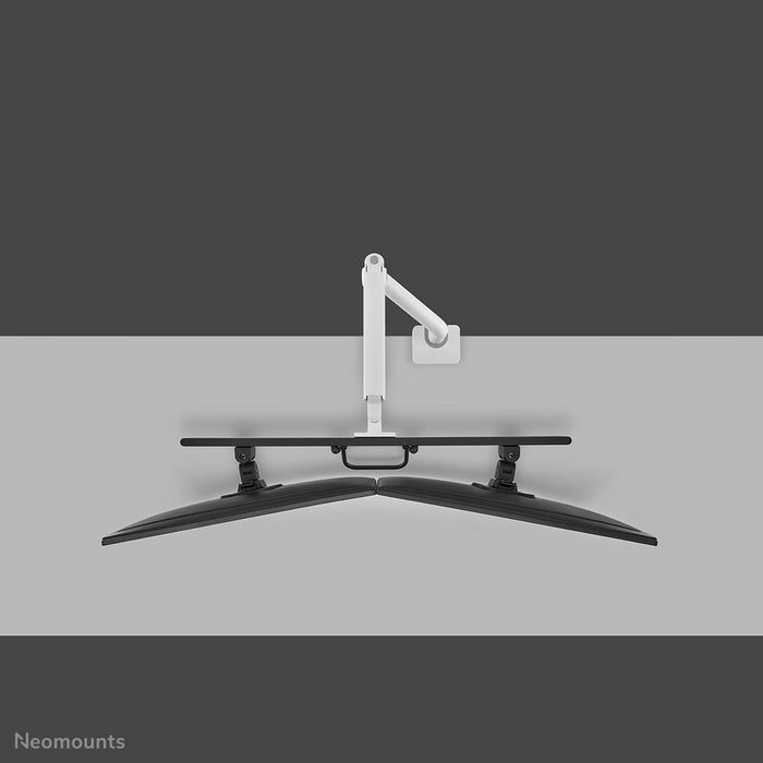 Neomounts DS75S-950WH2 Support de Bureau à Double Écran avec Vérin à Gaz - Compatible VESA 75x75/100x100 mm - 2 Écrans jusqu'à 32" - Réglage Hauteur, Inclinaison, Rotation - Blanc