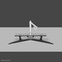 Neomounts DS75S-950WH2 Support de Bureau à Double Écran avec Vérin à Gaz - Compatible VESA 75x75/100x100 mm - 2 Écrans jusqu'à 32" - Réglage Hauteur, Inclinaison, Rotation - Blanc