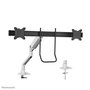 Neomounts DS75S-950WH2 Support de Bureau à Double Écran avec Vérin à Gaz - Compatible VESA 75x75/100x100 mm - 2 Écrans jusqu'à 32" - Réglage Hauteur, Inclinaison, Rotation - Blanc