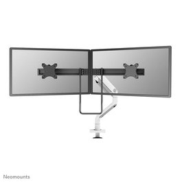 Neomounts DS75S-950WH2 Support de Bureau à Double Écran avec Vérin à Gaz - Compatible VESA 75x75/100x100 mm - 2 Écrans jusqu'à 32" - Réglage Hauteur, Inclinaison, Rotation - Blanc