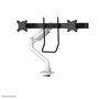Neomounts DS75S-950WH2 Support de Bureau à Double Écran avec Vérin à Gaz - Compatible VESA 75x75/100x100 mm - 2 Écrans jusqu'à 32" - Réglage Hauteur, Inclinaison, Rotation - Blanc