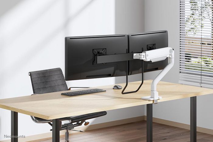 Neomounts DS75S-950WH2 Support de Bureau à Double Écran avec Vérin à Gaz - Compatible VESA 75x75/100x100 mm - 2 Écrans jusqu'à 32" - Réglage Hauteur, Inclinaison, Rotation - Blanc Neomounts DS75S-950WH2 Support de Bureau à Double Écran avec Vérin à Gaz - Compatible VESA 75x75/100x100 mm - 2 Écrans jusqu'à 32" - Réglage Hauteur, Inclinaison, Rotation - Blanc