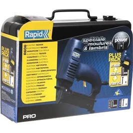 Rapid R606 - Agrafeuse cloueuse électrique avec système Focused Power pour menuiserie et tapisserie - Coffret inclus (Agrafes 606, Pointes 8)