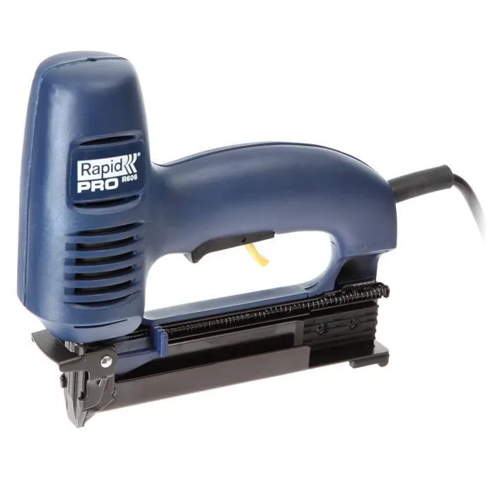 Rapid R606 - Agrafeuse cloueuse électrique avec système Focused Power pour menuiserie et tapisserie - Coffret inclus (Agrafes 606, Pointes 8)