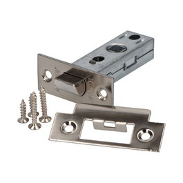 Edm PCT03 Blister picaporte tubulaire acier nickel satiné canto cuadrado 45 mm 68x25x57,5 mm