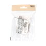 Edm PCT03 Blister picaporte tubulaire acier nickel satiné canto cuadrado 45 mm 68x25x57,5 mm