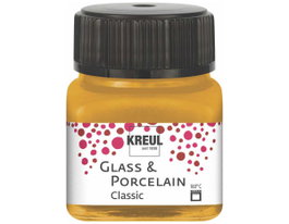 Kreul Peinture verre et porcelaine GLASS&PORCELAIN Classic métallique or 20ml