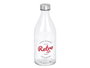 Vivalto Bouteille bouchon acier design rétro 1000 ml, verre et acier, 8 x 27 x 8 cm (Set de 12)