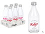 Vivalto Bouteille bouchon acier design rétro 1000 ml, verre et acier, 8 x 27 x 8 cm (Set de 12)