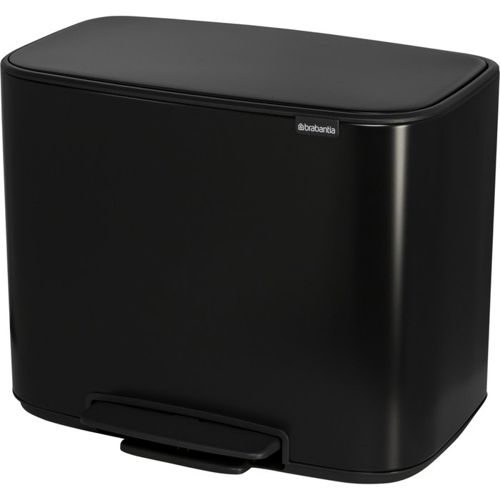 Brabantia Bo Poubelle à pédale noire, 11 + 23 L Brabantia Bo Poubelle à pédale noire, 11 + 23 L