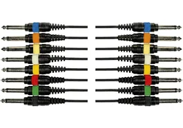 YELLOWCAB Câble Audio 8 Jacks Mono Mâle à 8 Jacks Mono Mâle, 5 Mètres