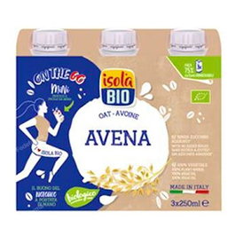 ISOLA Boisson végétale à l'avoine Bio et Vegan, 3 x 250 ml