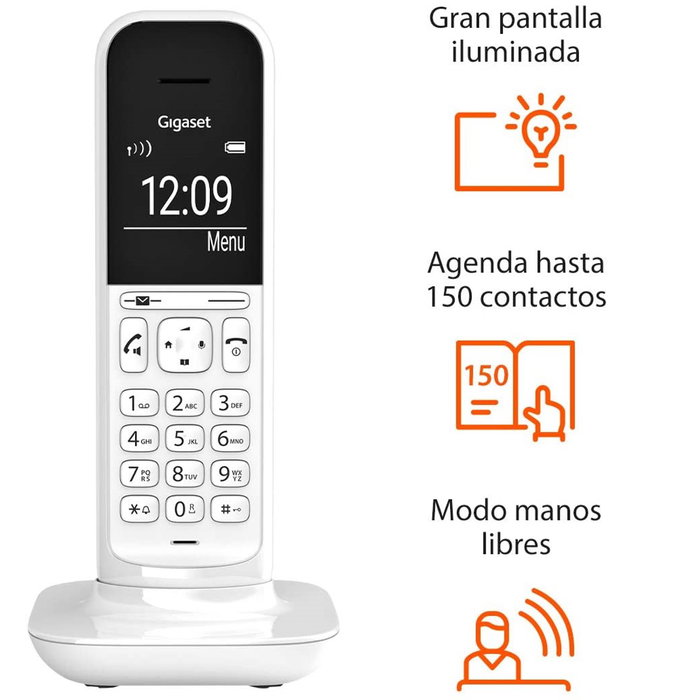 Gigaset CL390 Téléphone fixe sans fil blanc Gigaset CL390 Téléphone fixe sans fil blanc