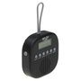 Adler AD 1912 Radio FM étanche IPX4 avec réveil et double alarme, 9 x 9 x 2,5 cm
