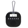 Adler AD 1912 Radio FM étanche IPX4 avec réveil et double alarme, 9 x 9 x 2,5 cm
