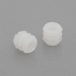 ALK Tuerca de Nylon Blanco M6 d11x11 para Taladro 10mm con Ranura en la Cabeza