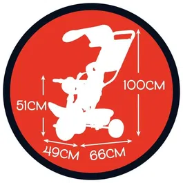 Smoby Tricycle évolutif enfant Mickey Classic, 3 roues, Multicolore, 10 mois à 3 ans, Sécurité renforcée