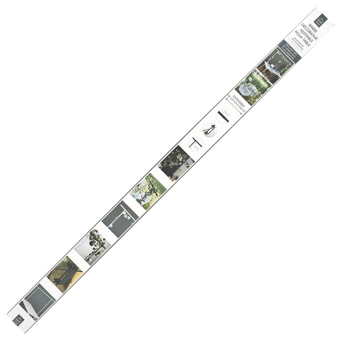 Home Deco Factory Barre Décorative de Table Blanche Extensible Home Deco Factory Barre Décorative de Table Blanche Extensible