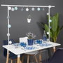 Home Deco Factory Barre Décorative de Table Blanche Extensible