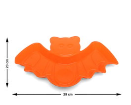 Plateau en plastique orange en forme de chauve-souris 29x20 cm