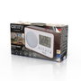 Camry Radio portable FM CR-1153 avec grand écran LCD, thermomètre, réveil, antenne télescopique, alimentation USB/piles, 18,4 x 11,6 x 5,9 cm