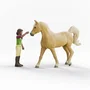 Schleich 42714 Horse Club - Figurines Sarah et Mystery, Jouet pour Enfants Dès 4 Ans