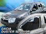 Heko Déflecteurs de fenêtre avant pour Dacia Duster I 5D (2010-2018) Pellé Transparent
