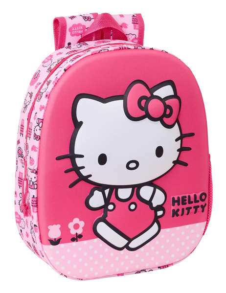 Safta - Sac à dos 3D Hello Kitty 27x33x10 cm pour enfant (âge minimum conseillé : 3 ans) Safta - Sac à dos 3D Hello Kitty 27x33x10 cm pour enfant (âge minimum conseillé : 3 ans)