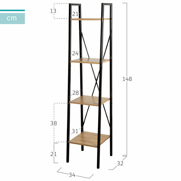 Max Home Étagère Acier Mélamine Contre-plaqué 34 x 148 x 32 cm Max Home Étagère Acier Mélamine Contre-plaqué 34 x 148 x 32 cm