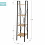 Max Home Étagère Acier Mélamine Contre-plaqué 34 x 148 x 32 cm