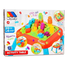 Molto Table d'activités pour enfant avec 20 pièces - Dimensions : 148 x 38.5 x 113 cm - Dès 1 an