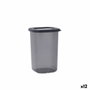 Quid Tarro Plástico City 1200 mL Gris (12 Unidades)