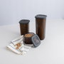 Quid Tarro Plástico City 1200 mL Gris (12 Unidades)