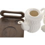 Home ESPRIT Ensemble de tasses à café Blanc et Brun foncé Bambou Porcelaine 6 Pièces