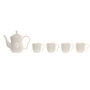 Home ESPRIT Ensemble de tasses à café Blanc et Brun foncé Bambou Porcelaine 6 Pièces
