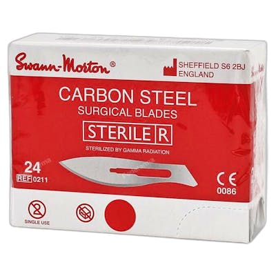 HERBI FEET Lames de scalpel Swann Morton N°24, 100 unités HERBI FEET Lames de scalpel Swann Morton N°24, 100 unités