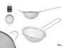 Kinvara Passoire en Acier avec Support 10 cm Argenté 23.5 cm (Set de 24)